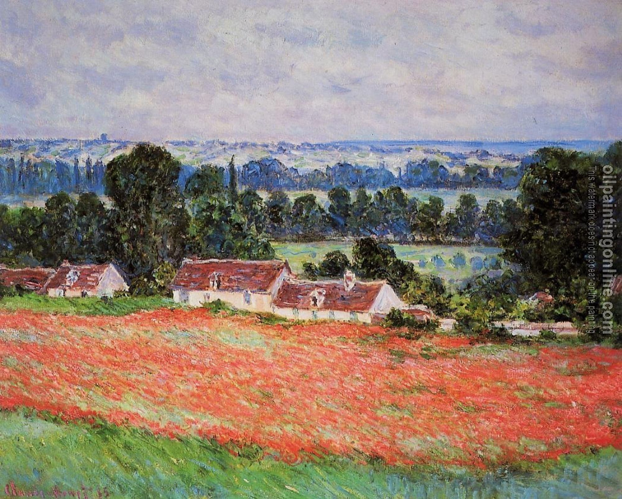 Monet, Claude Oscar - Poppy Field, Giverny